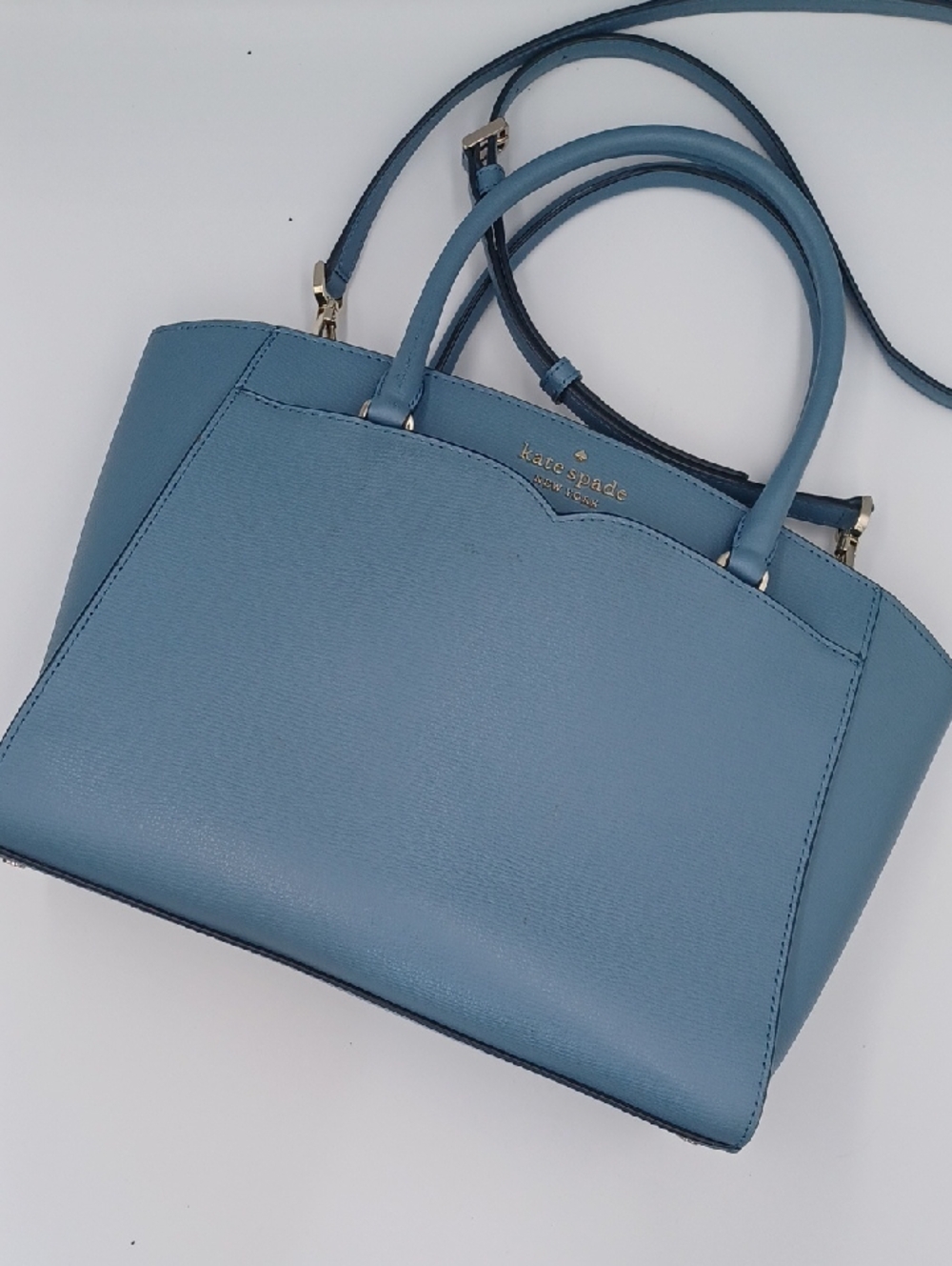 NWOT ** Kate Spade Frannie Scotch Pine Blue Medium Satchel - Picture 10 of 13